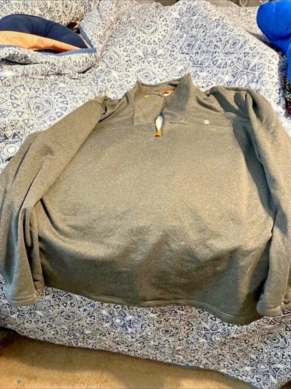 Izod Advantage Performance Quarter Zip Fleece Pullover Gray Xxl